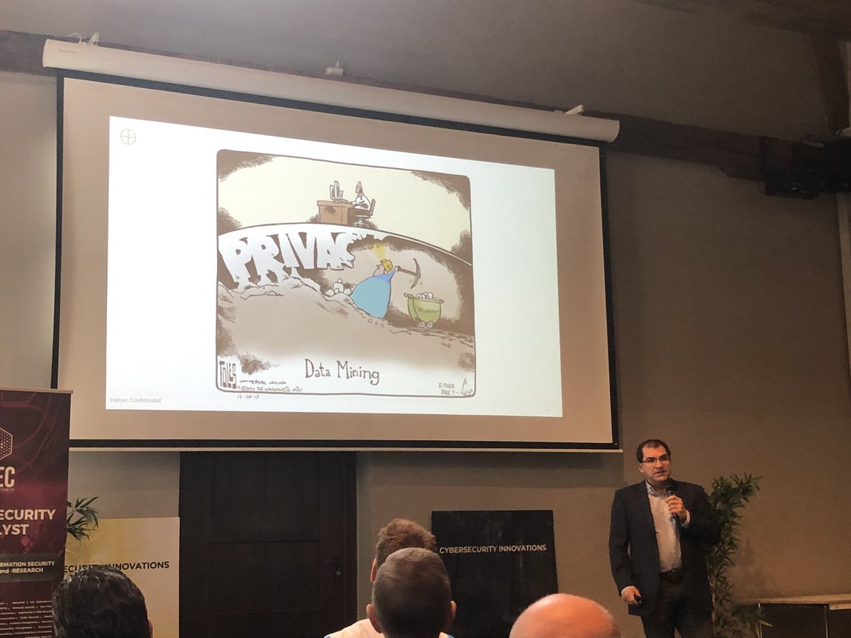 heydari_be's tweet photo. Dimitar Jetchev, @inpher_io CTO, is now presenting about privacy-preserving ML using FHE by @CosicBe 

#COEDdays https://t.co/mbsGYvFN6I