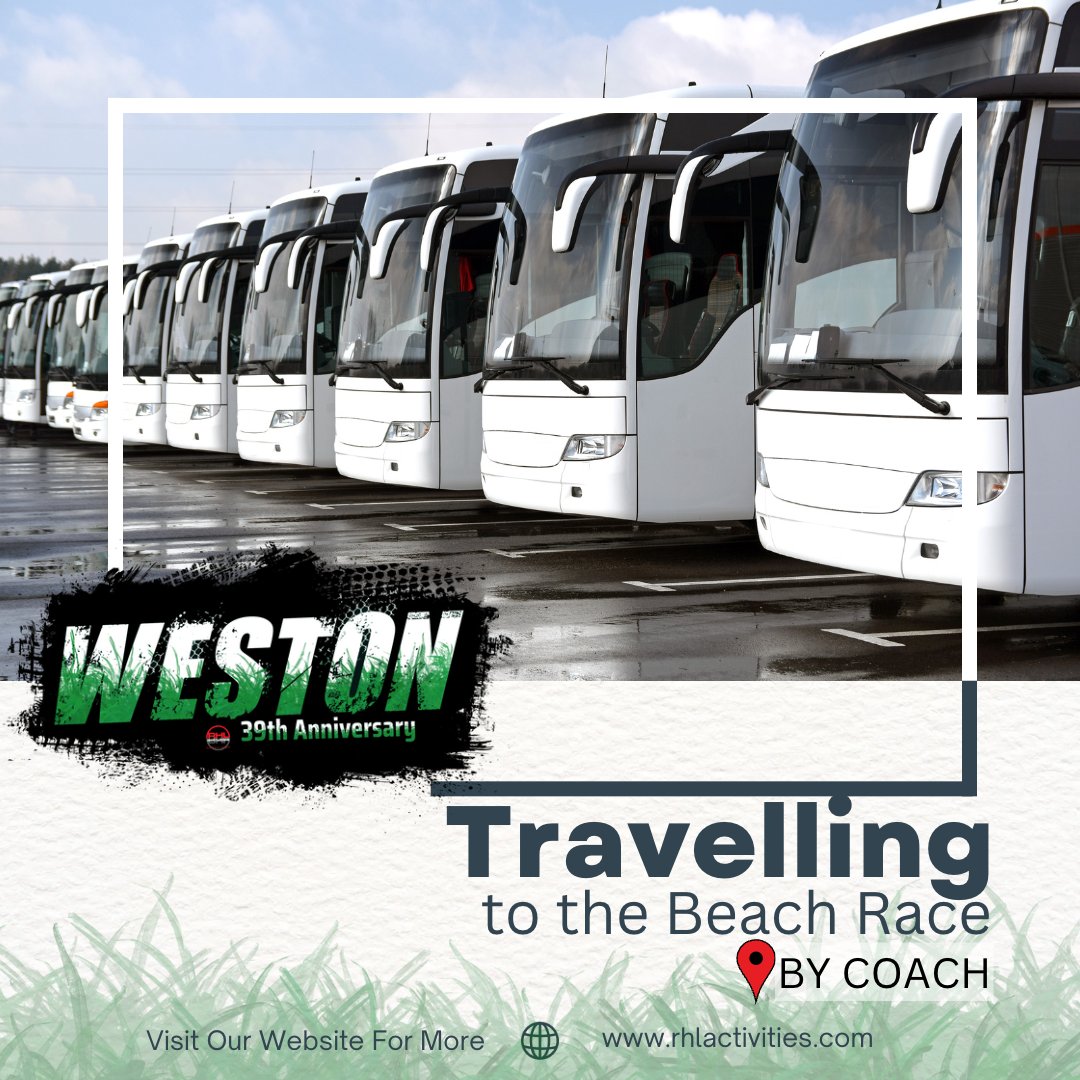 WestonBeachRace's tweet photo. How are you travelling to this years Weston Beach Race?

By Car 🚗 - https://t.co/CDMLfobTVQ

By Train 🚄 - https://t.co/WPe2StbfQw

By Coach 🚌 - https://t.co/HNdYMwJsZs

#WBR #WBR22 #WestonBeachRace #BeachRace #SandRace #Travel #Transport #Event #ecolibrium #RHLActivities https://t.co/Ec2tHL6cwB