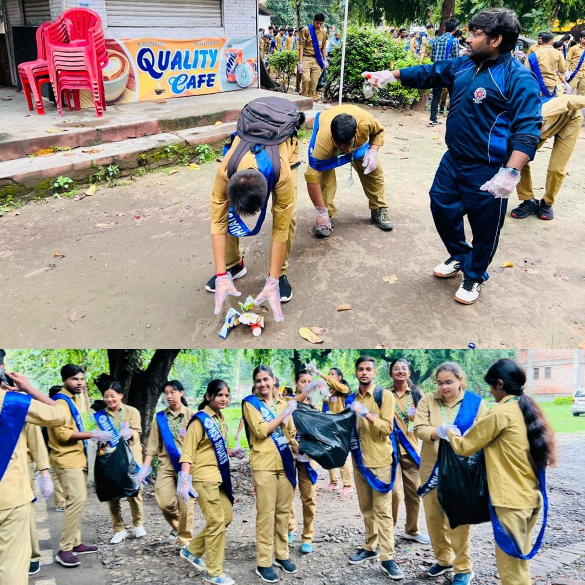 _NSSIndia's tweet photo. NSS Unit of Shutas Prayagraj, UP organised Fit India Plog Run and Cleanliness drive under #SwachhBharat2022 @ianuragthakur @Anurag_Office @NisithPramanik @NisithOffice @YASMinistry @sanjayjavin @NITKM2021 @pankajsinghips @pibyas @swachhbharat @PMOIndia @NSSRDLucknow https://t.co/uwRYnDTkqt