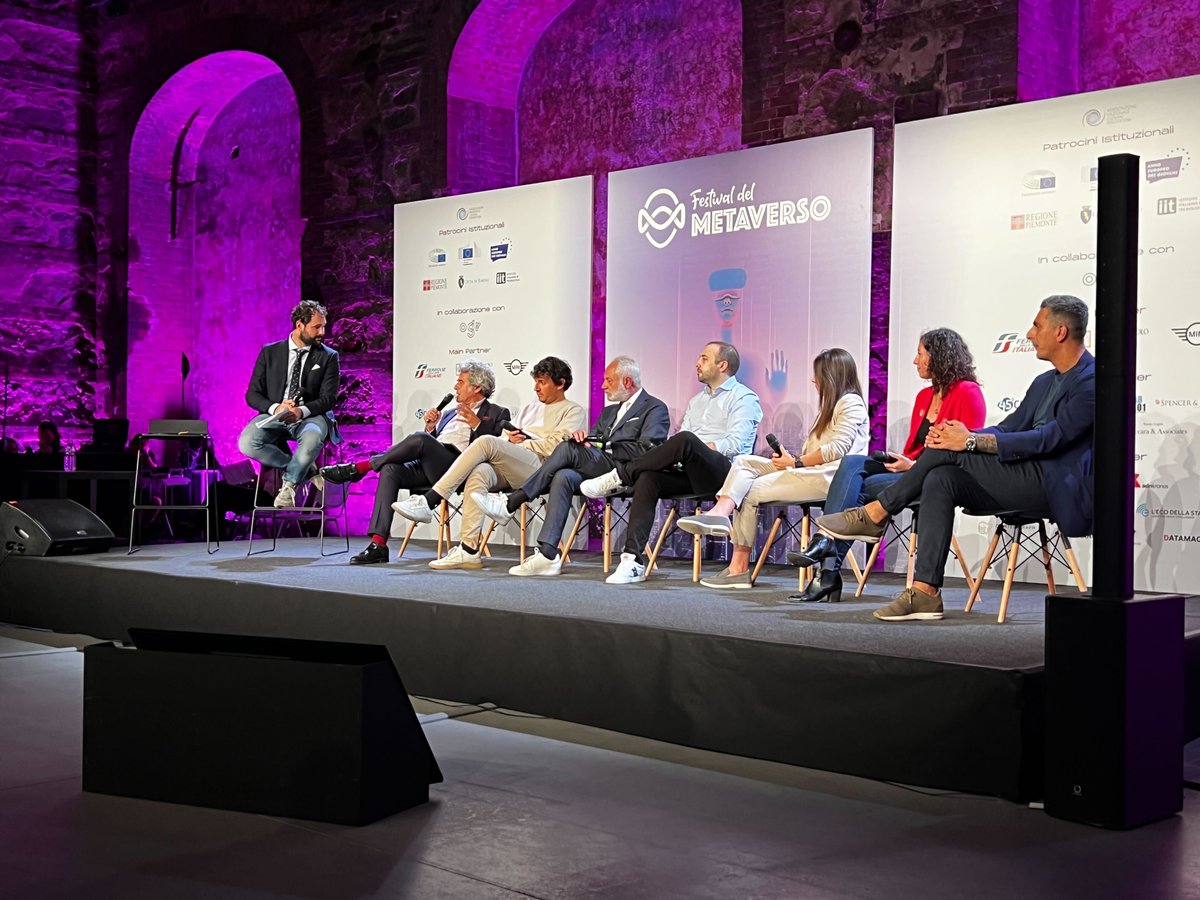 coderblock's tweet photo. Yesterday we came back to Turin to take part in the #FestivaldelMetaverso: the first of a long series of events promoted by @Angi_tech ๐
As partner, we joined a panel about the opportunities for companies in the #metaverse.
#coderblock #coderblockmetaverse https://t.co/aULXhqccRW