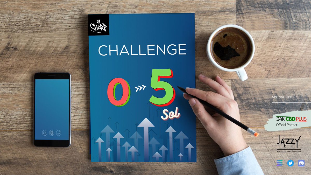 TheSharpDAO's tweet image. We've just started a series of community challenges!  The first challenge is 0 to 5 SOL 🔥🚀
You can participate in this challenge with any starting capital up to 2 SOL.

Want to join our challenge? Drop a DM and become a part of our amazing community today! 

#SolanaNFTs #NFTs