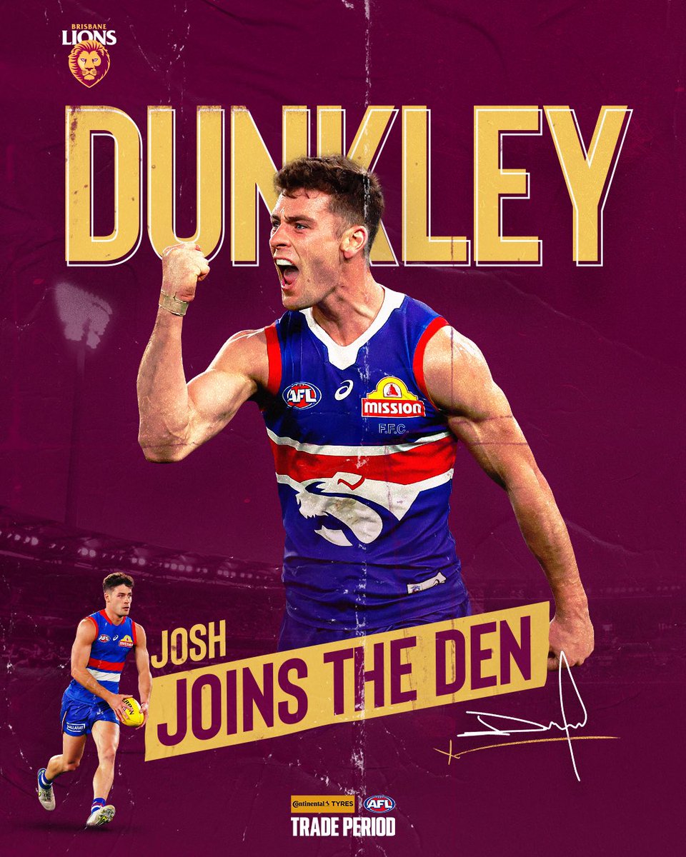 It’s DONE-KLEY 🔥 

Josh Dunkley has officially joined the Den 🦁 brislions.com/3EAi1A3