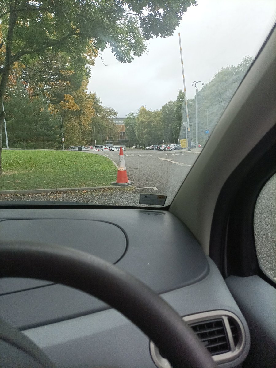 Should be in class but sitting the car waiting for parks to free up while car after car drives past me. 

#maynoothuniversity