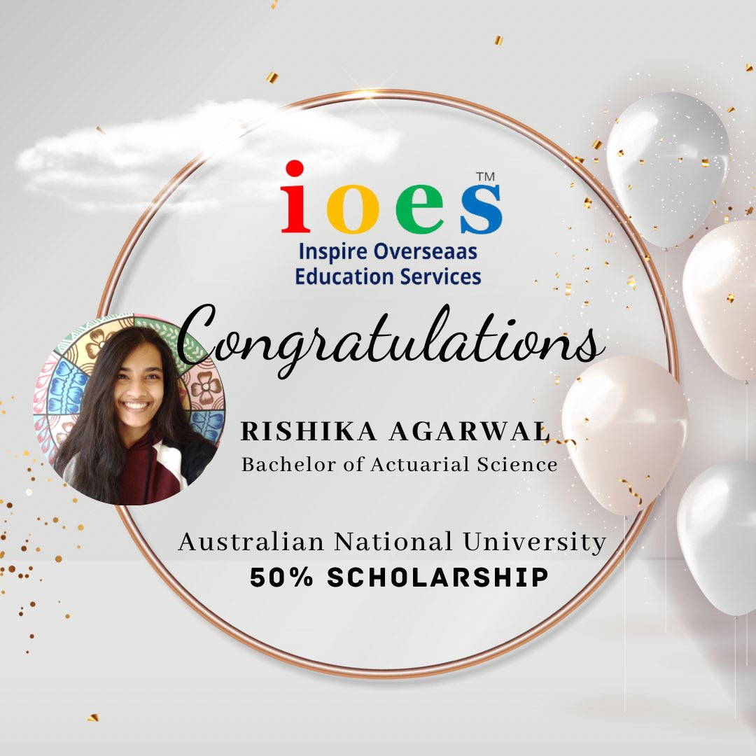 ioes_in's tweet photo. Congratulations @rishika0_0agrawal 🎉 
•
#studentvisa #weareproudofyou #kudos #welldone #studyabroad #studyoverseas #studygram #studymotivation #ioes #australia #studyinaustralia #university #australiannationaluniversity #scholarship #scholarships #scholars #australianuniversity https://t.co/jANLDaypLs