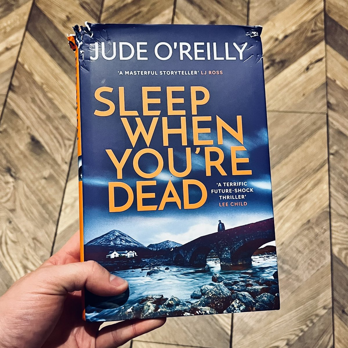 robparkerauthor's tweet photo. I was so chuffed to receive #SleepWhenYourDead that even our puppy felt he had to get stuck in. I’m so sorry @judithoreilly, but it will be no less treasured! I’ve decided that this will make it super collectible! Thank you Jude and @HoZ_Books, delighted with more North and Fang! https://t.co/EPTa7PZmaT