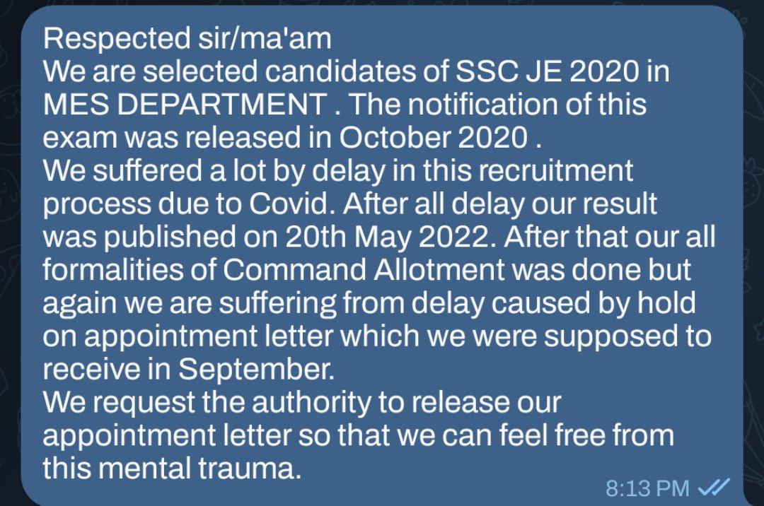 rakeshk751998's tweet photo. Give us our Right. ISSUE JOINING LETTERS ASAP
#release_joining_letters_today
#modi_ji_joining_ka_button_dabao
#BharatJodoForJobs
@narendramodi @PMOIndia @rajnathsingh @DoPTGoI @drjitendrasingh @RahulGandhi  @ArvindKejriwal  
@aajtak https://t.co/0QVkgrT3hw