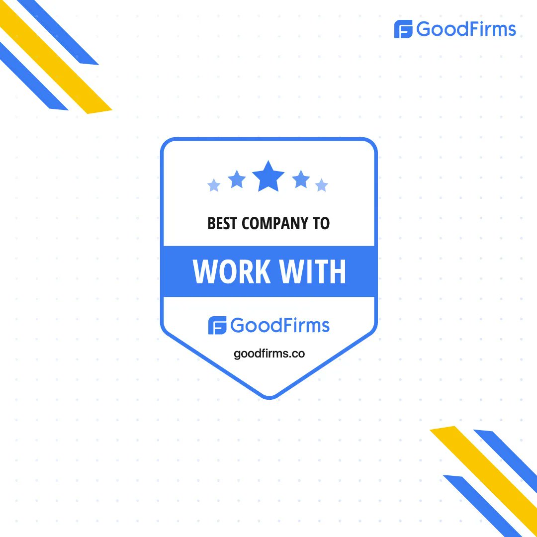 Goodfirms's tweet photo. GoodFirms is pleased to present the "Best Company to Work For" badge. 🏆 

The badge comes with a number of other benefits !

Interesting? Leave a comment and our team will get back to you with further details. 

#goodfirms  #softwaredevelopment #webdevelopment #technology https://t.co/ySRWoUu1bS