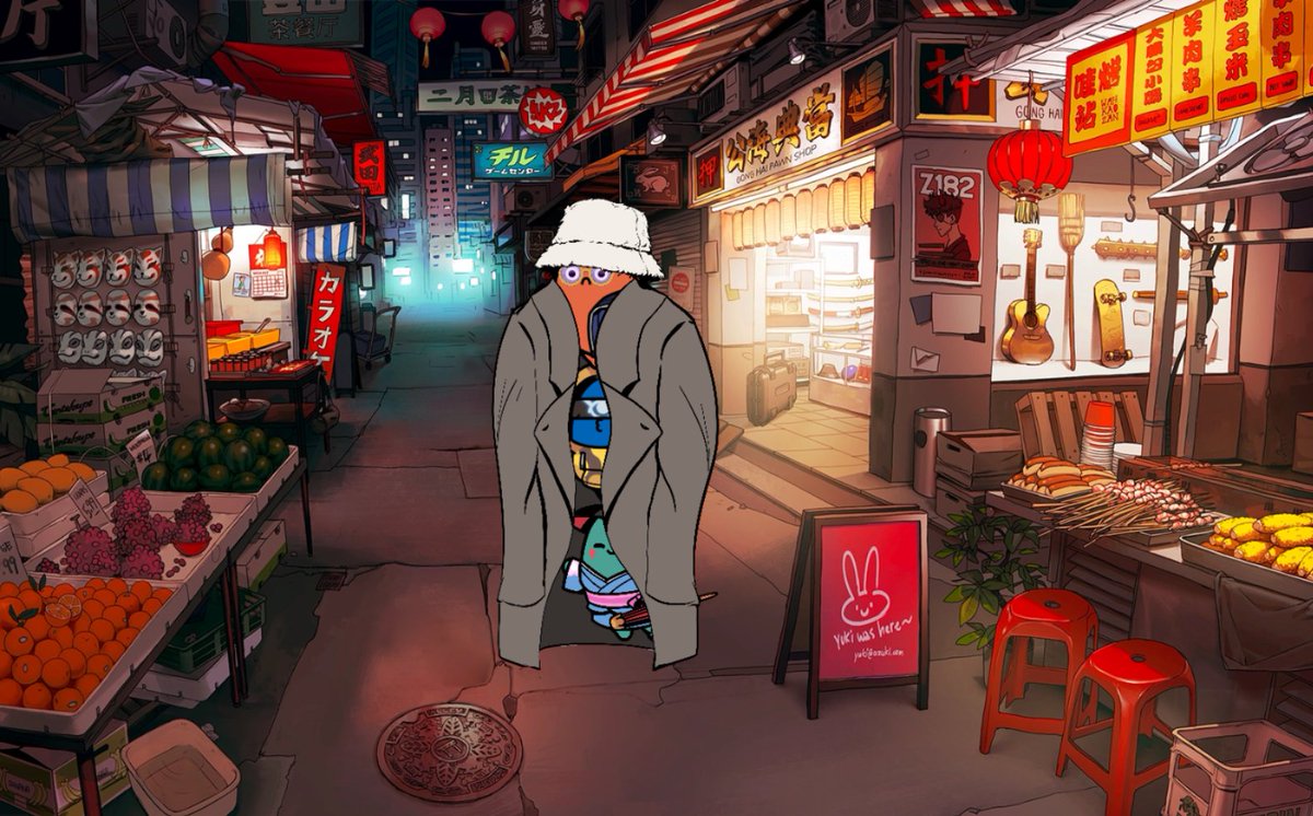 Sarzich's tweet photo. Was chillin' in the Alley waiting for Friday to roll around,  and this guy came up to me saying he was @ZAGABOND. He wants to check my wallet before the announcement. What should I do? 
#Azuki #Beanz https://t.co/meEs4gbggT