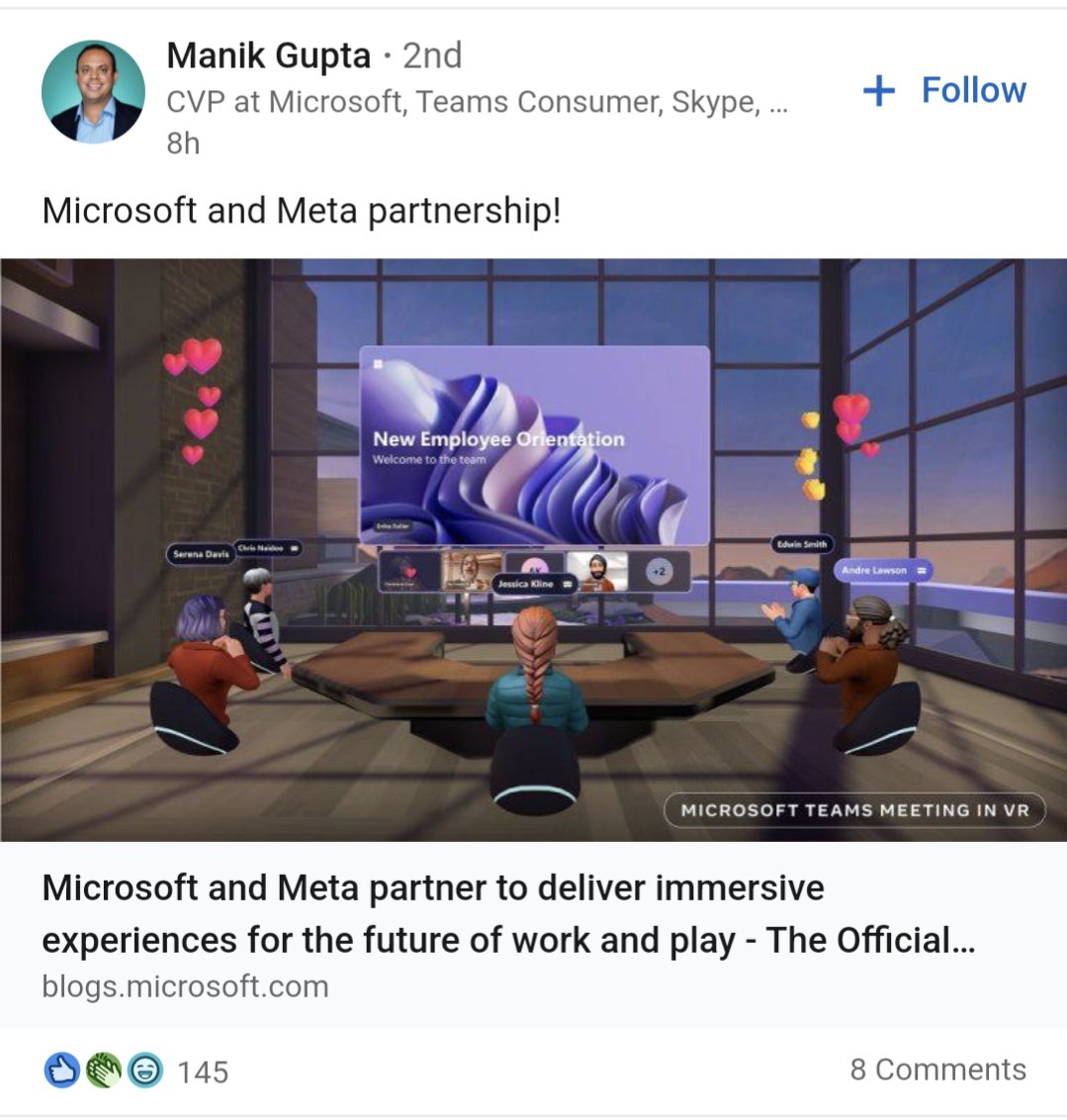 Decad3nce's tweet photo. The tech world is so out of touch.

"You know what would make the metaverse super attractive to people??"

"Fun gam.."

"MEETINGS. EVERYBODY LOVES MEETINGS." https://t.co/sZdDMpsaoN