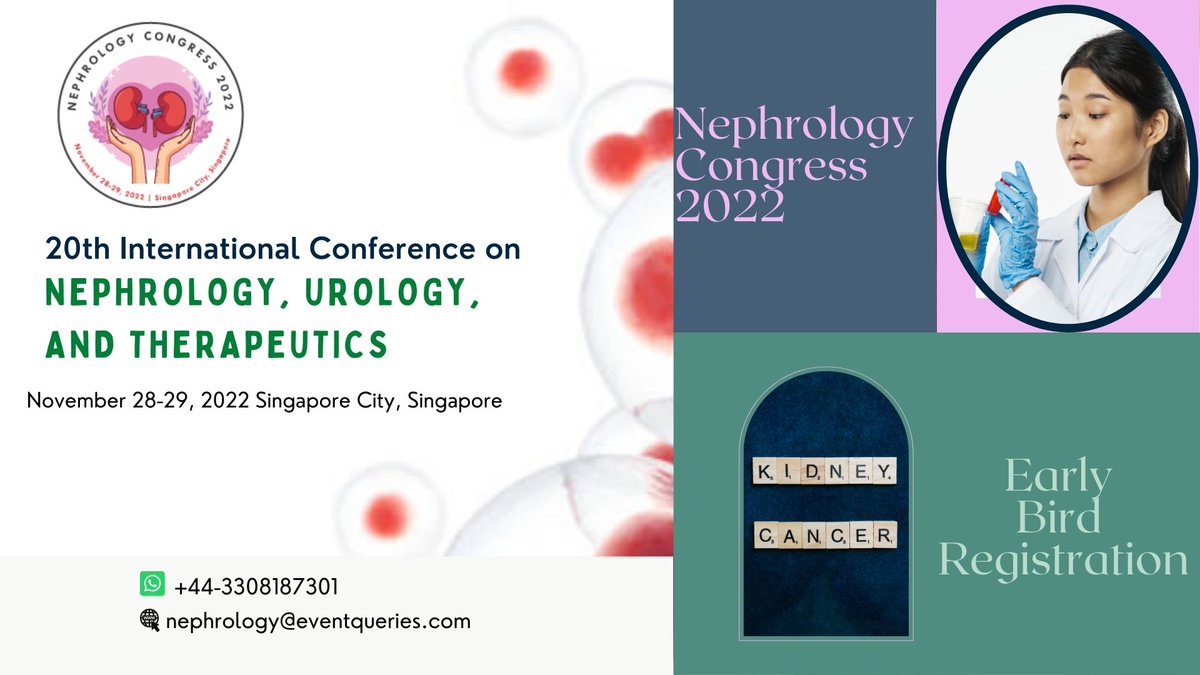 PeterSm02061265's tweet photo. I am Very much excited to host the #nephrology congress on 28-29 November 2022 through Online Mode.

Visit for more details: https://t.co/VLsT3ZRTlP
Also message us on WhatsApp: +44-3308187301

#healthcare #kidney #urology #diagnosis #Conference #event https://t.co/KHvzZzIdS5