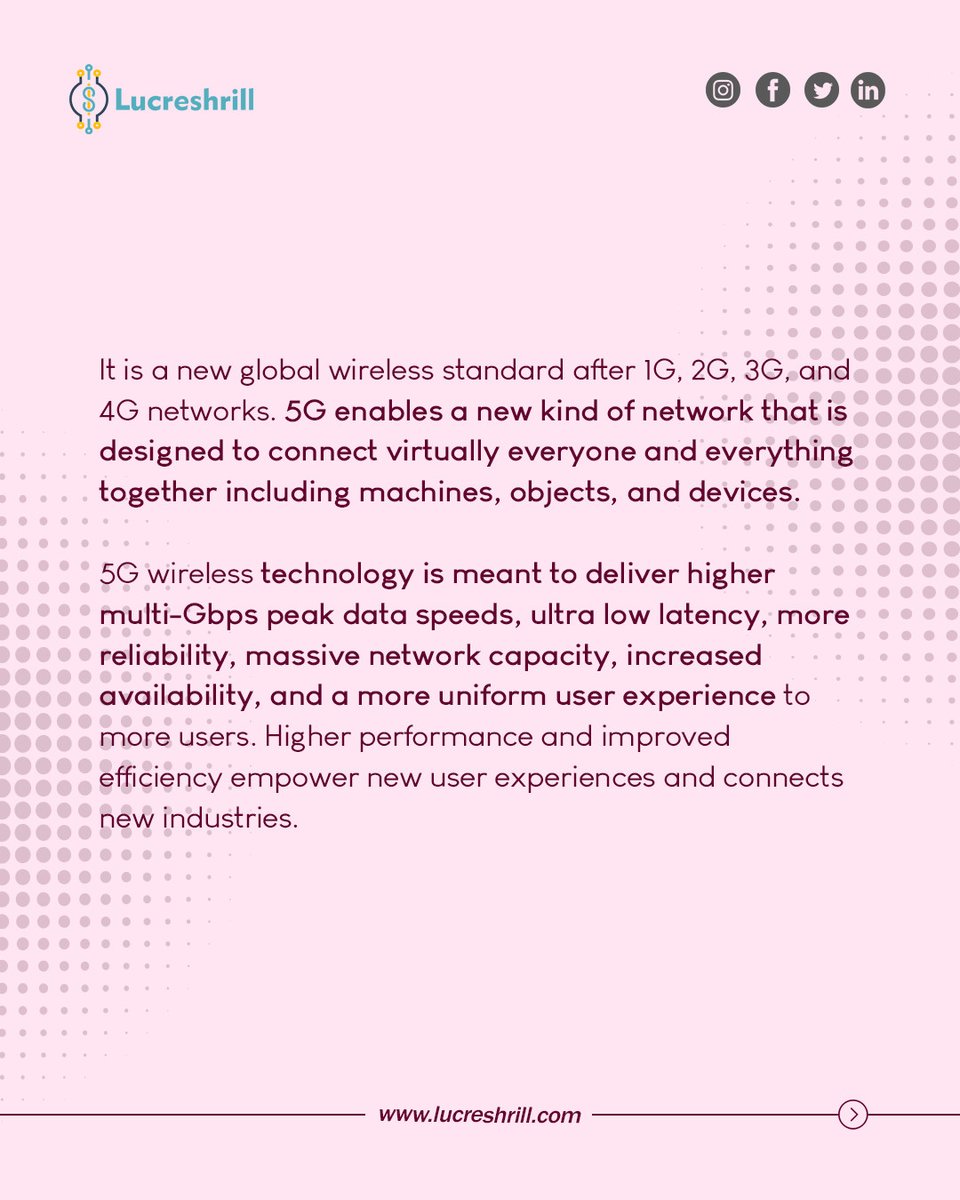 lucreshrill's tweet photo. What is 5G?

#5g #5gtechnology #5gnetworks #5gindia #lucreshrill #5glaunch #5gplus #5gservices #5ginindia #5gcore #multigbps #giganet #internet #newtechnology #newtech #trending #trendingtopic #newtechnology2022 #cellular https://t.co/6EraMsHvmm