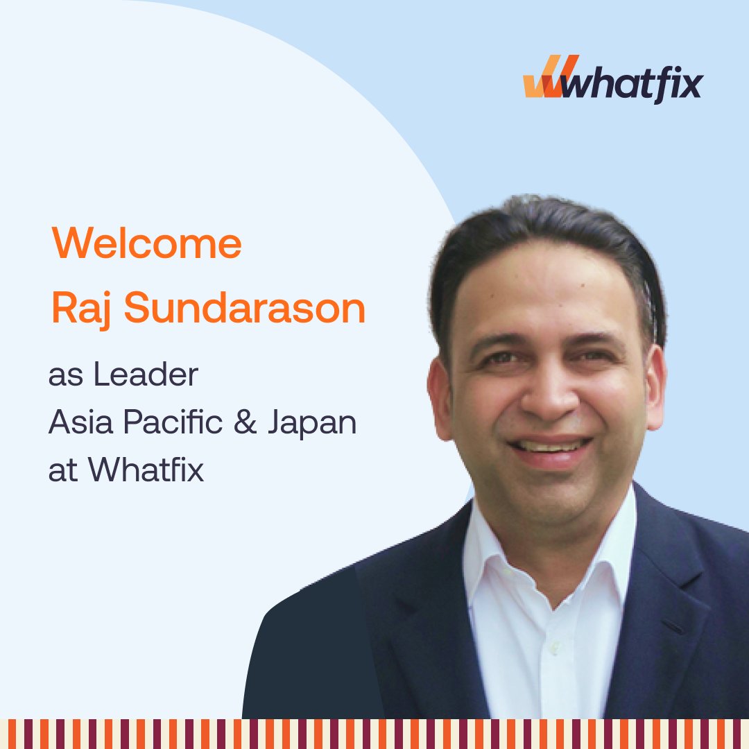 whatfix's tweet photo. Welcome, @RSundarason, Sameer Mishra, and @manojknchry!
#Whatfix is further strengthening its focus on APAC growth with these three new #leaders! They have joined us to drive #APAC growth initiatives.

Read more: https://t.co/gIJDcGOfHn
#whatfix #digitaladoption #leadership https://t.co/0daBK1kogp