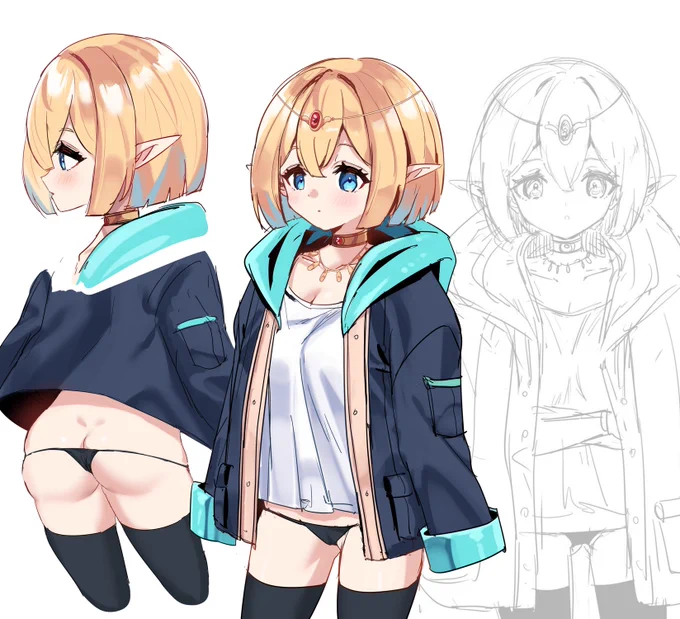 Uoooogh I just wanna draw some cute elf girl with nice ass. 