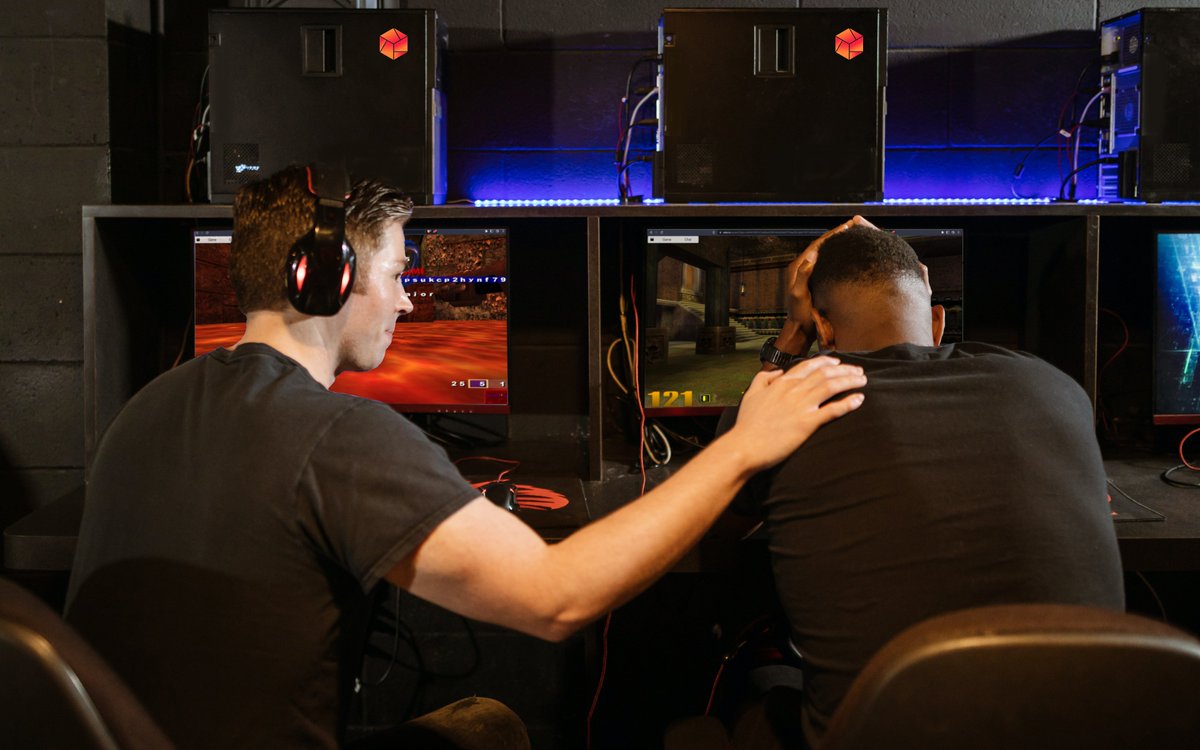 SaitoOfficial's tweet photo. How it's going in the Saitoverse 🟥

Come visit the https://t.co/ZuS4AiXjyO with your pals and have a good round of Quake3 and other arcade favorites! Create core memories with us! https://t.co/RkL35W6HEf