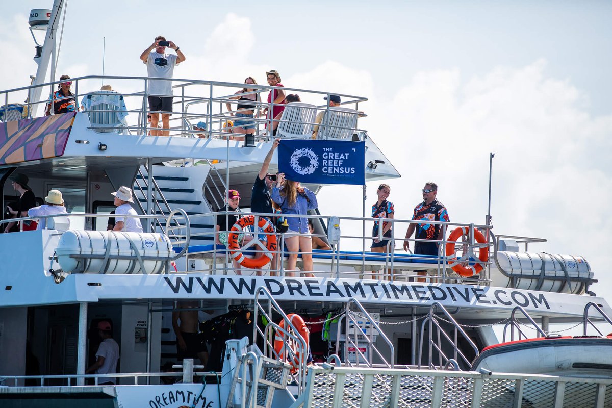 citizensGBR's tweet photo. The 3rd #GreatReefCensus has kicked off, mobilising a makeshift research flotilla to join one of the largest marine citizen science initiatives in the world. We've got all hands on deck to survey the Great Barrier Reef, filling crucial data gaps for scientists and reef managers! https://t.co/dWrWgtk1x4