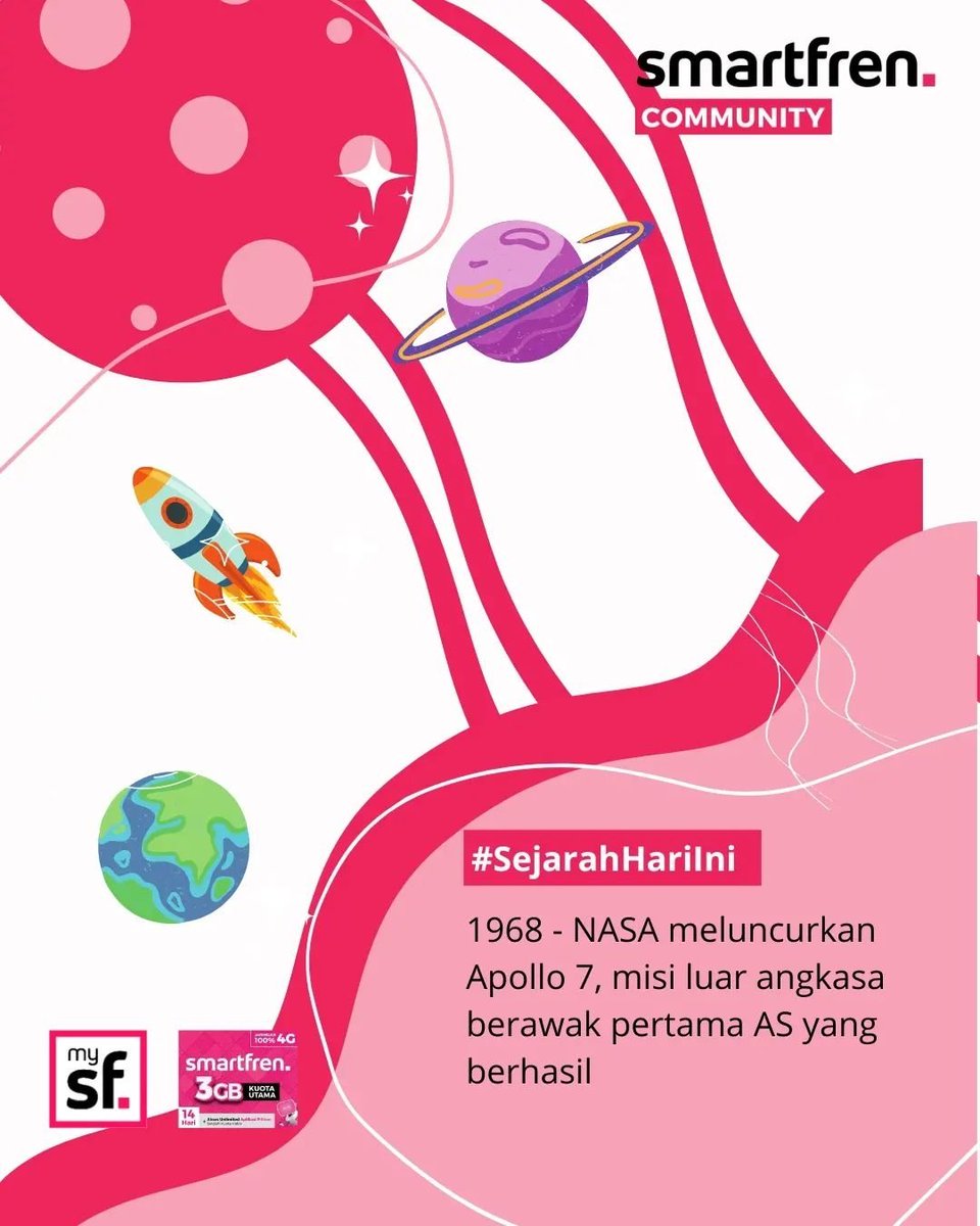 Tahu dari Smartfren Community Hal ini terjadi 11 Oktober 1968 silam ya Fren #UnlimitedBebasWorry #SmartfrenCommunity