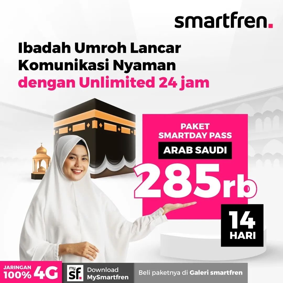 Hai Fren Mau ibadah umrohmu lancar? Simak yuk!! #UnlimitedBebasWorry #SmartfrenCommunity #ibadahumroh #umroh #tipsumroh view all comments