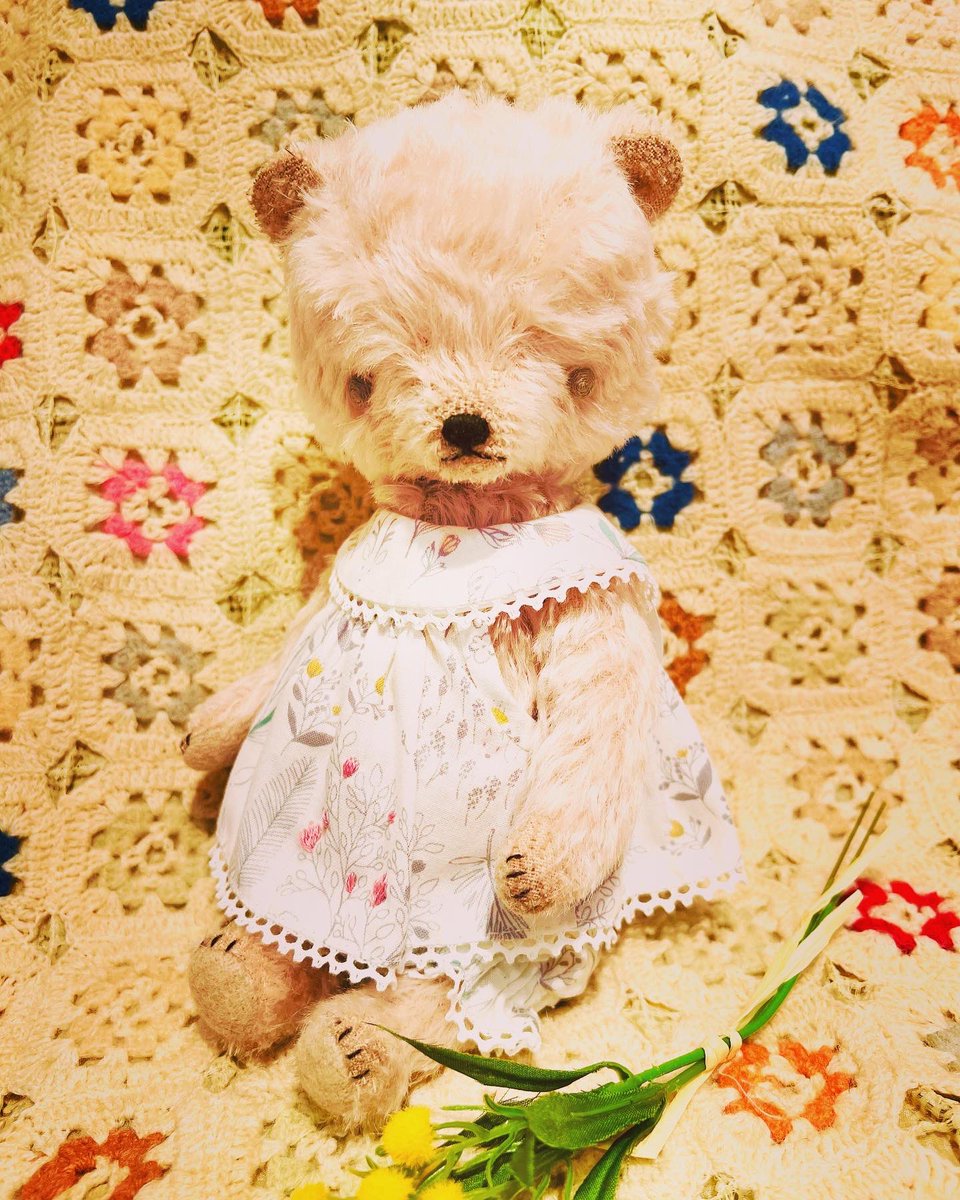 Rikkaruoho12's tweet photo. cocoroさんの6周年ベアが出来ました。お店に似合う可愛いらしい感じになったかな？ https://t.co/hofcME0jRn