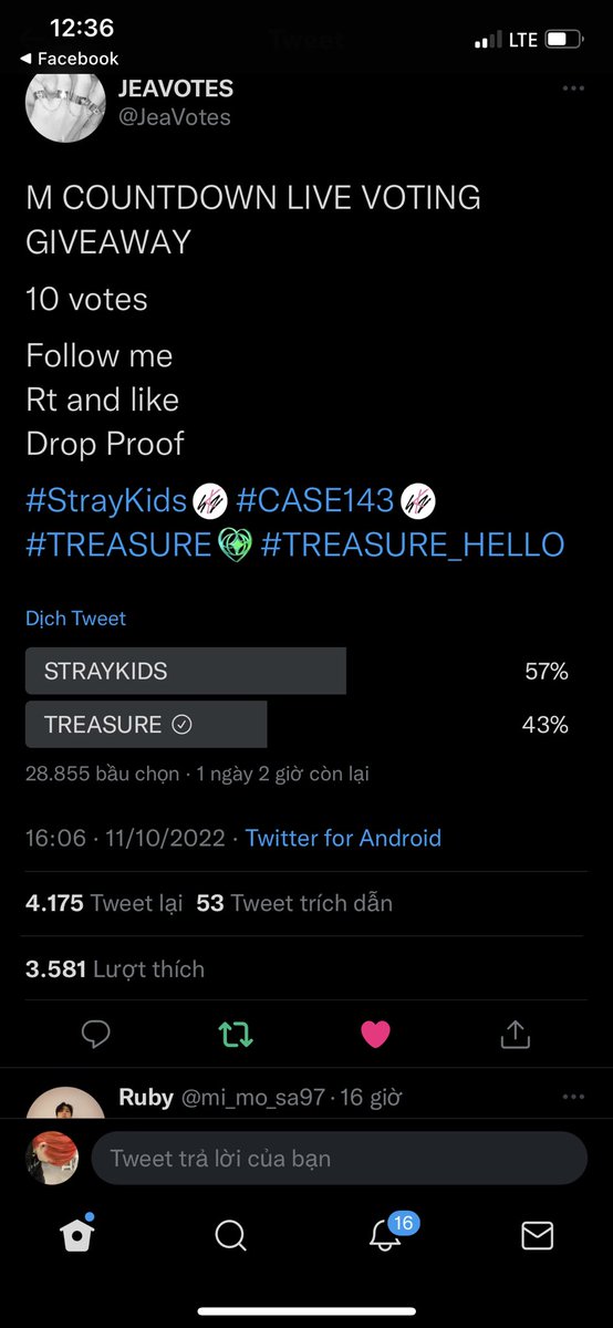 ChooWoodzz's tweet photo. @JeaVotes Done for #Treasure https://t.co/0hX0pQs2ze
