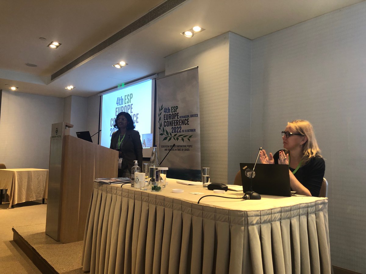 MAREA_CB's tweet photo. MAREA team (@Tinyulai2;  @AndaRuskule; @veidemanek;  Agnese Reke, Francisco Barbosa) is proudly presenting the results in the co-hosted session on marine and coastal ecosystems in sustainable spatial planning in #esp22europe in Heraklion, Crete. ##BalticSea; @CentralBaltic https://t.co/PTmzk5Ctvg
