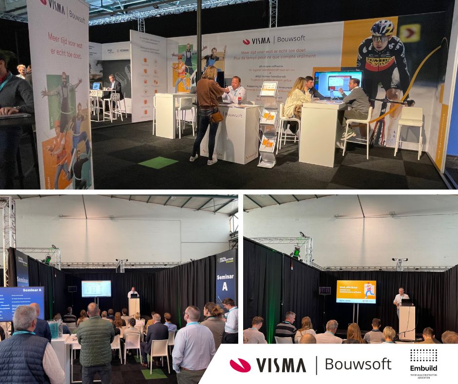 bouwsoft's tweet photo. Gisteren kon je ons terugvinden op de "Digital Construction" beurs te Brussel. Onze Visma Bouwsoft stand werd talrijk bezocht en onze infosessies zaten bomvol geïnteresseerden in onze administratieve software. Wat was dat een succes! 
#VismaBouwsoft #Embuild #DigitalConstruction https://t.co/hwMkePOPG7