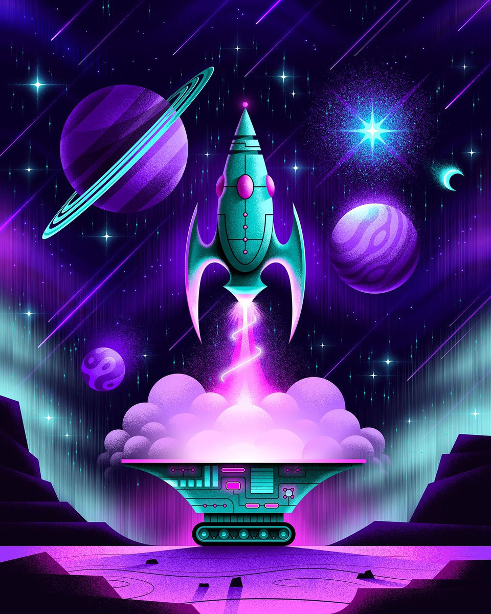 octonoriginals's tweet photo. Happy #PortfolioDay! My name is Jarod Octon &amp; I’m a S. Californian illustrator, designer &amp; art director. I love a vibrant color palette &amp; taking my time perfecting the little details. Some dream clients I’d love to work with would be NASA, USPS &amp; Disney. https://t.co/xVUF6R6kb7 https://t.co/bd2ymrOJj2