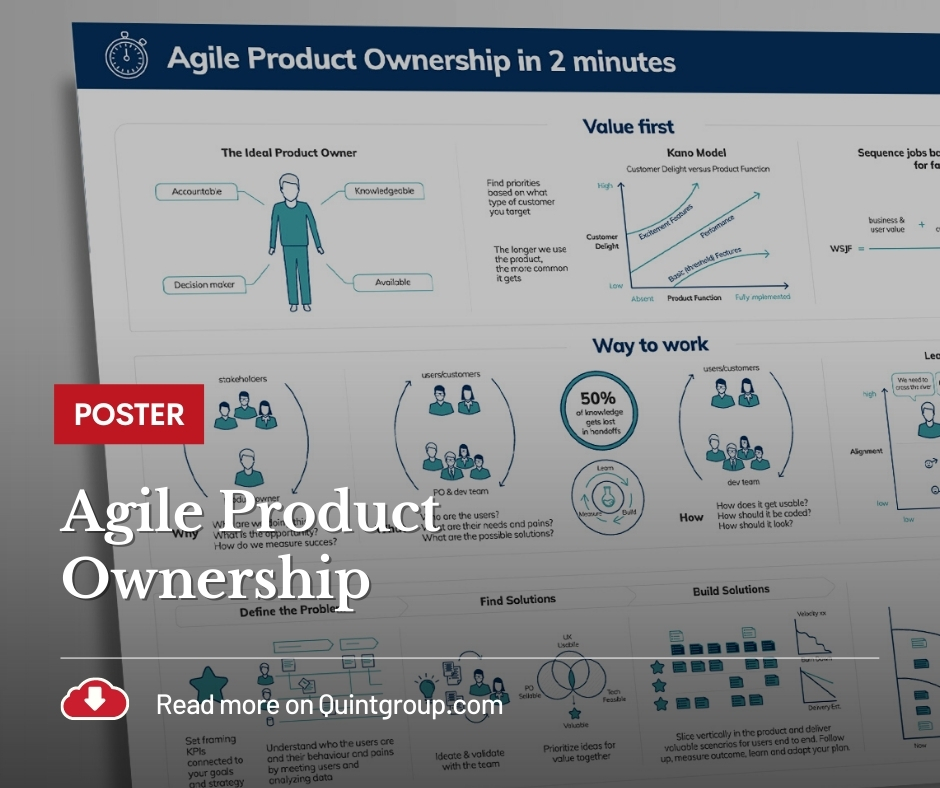 QuintGroupAsia's tweet photo. Download this free “𝐀𝐠𝐢𝐥𝐞 𝐏𝐫𝐨𝐝𝐮𝐜𝐭 𝐎𝐰𝐧𝐞𝐫𝐬𝐡𝐢𝐩” poster and find out how #Agile Product Owner able to maximize the value of the product and the work of the development team. 

Download poster: https://t.co/6gvKGkbi2o
#agileleadership #agilemethodology https://t.co/S1MufWdGOs