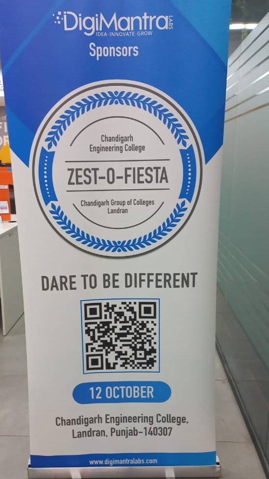 digimantralabs's tweet photo. The annual fest of  CSE department of Chandigarh Engineering College, has officially begun. DigiMantra labs is sponsoring the annual event this year. 

Come see us at CSE block 3 ! 
@cgc_landran
#techfest22 #technology #culturalfest #innovation https://t.co/6NzORV4Hzb