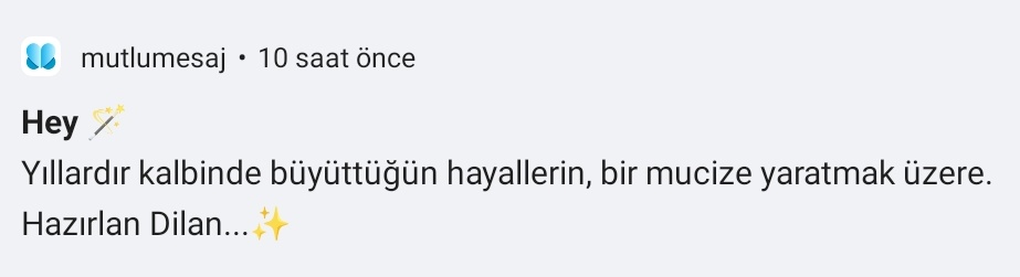 Hazırım bekliyorum ve kabul ediyorum