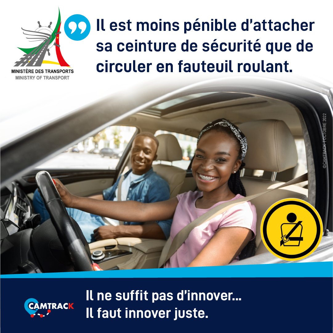 camtrackgps's tweet photo. Vous êtes pour la ceinture de sécurité ou vous préférez le fauteuil roulant ?
Respectons les règles de conduite en attachant notre ceinture de sécurité !
Excellente journée
#ymanedrive #bestpratice #roadsafety #minstrant https://t.co/ZUlu7SqanS