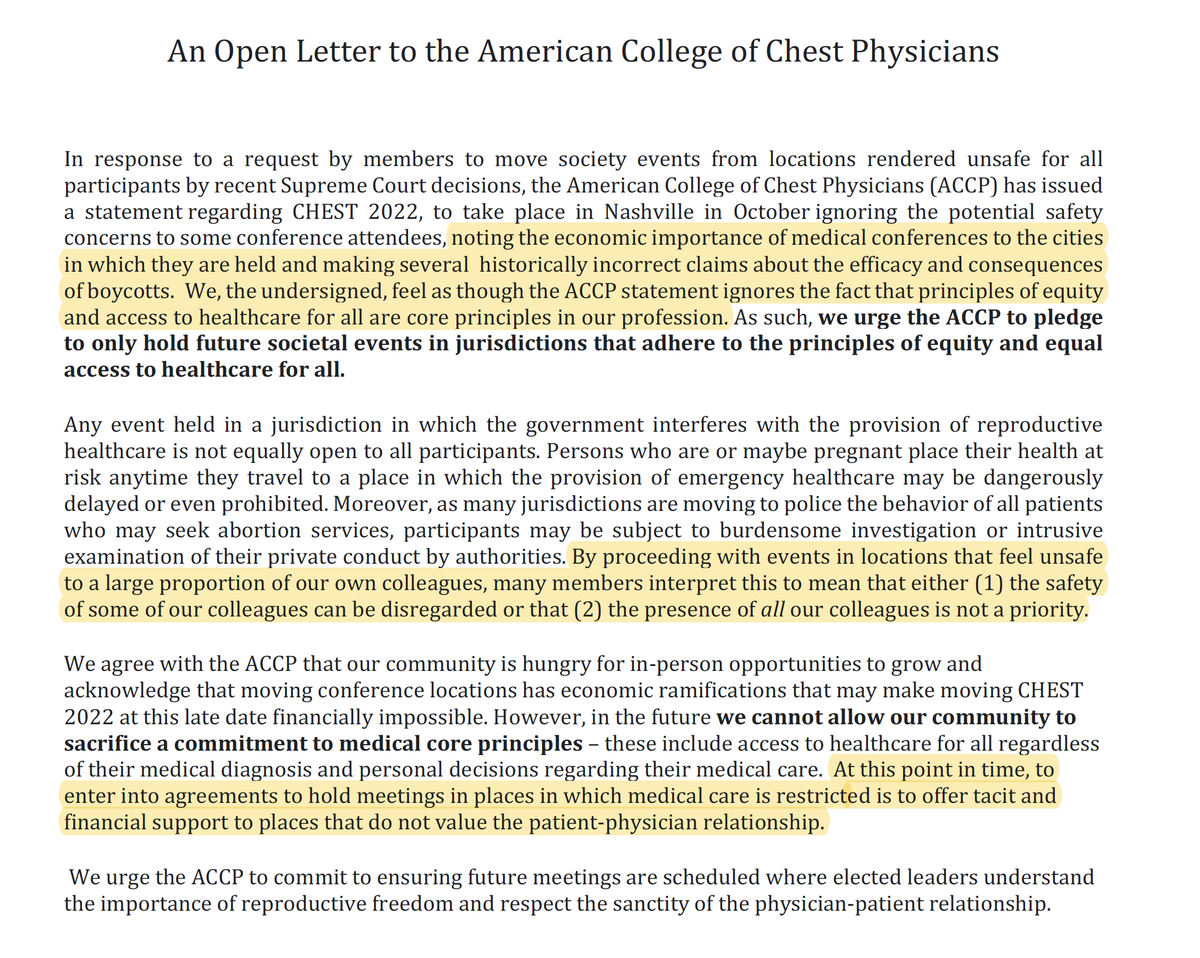 11 tweets about what to do about national/international conferences in locations that have draconian #AbortionBans. Inspired by discussions re the open letter to  <a href="/accpchest/">CHEST</a> about #CHEST2022 but relevant to all other societies, conferences &amp; disciplines 
acrobat.adobe.com/link/track?uri…
