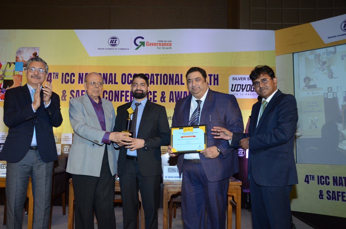tatapower_ddl's tweet photo. #TataPowerDDL is delighted to announce that we have been conferred with the “#GoldRunnerUp” award in the Large Enterprise in #PowerSector category by the #IndianChamberofCommerce (ICC) at the 4th National Occupational #Health &amp; #Safety Awards ceremony held in #Kolkata recently. https://t.co/zXHL4See8A