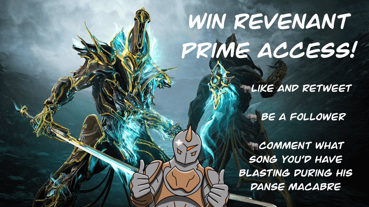 Primed_Average's tweet photo. Here’s your chance to win a Revenant Prime Access pack! Which includes:

-Revenant Prime 
-Phantasma Prime
-Tatsu Prime
-Prime accessories 
-90 day resource and affinity boosters
-3990 Platinum 

Details are below, and you have until the 18th! Good luck!

#warframe https://t.co/1TVAqIwrS5