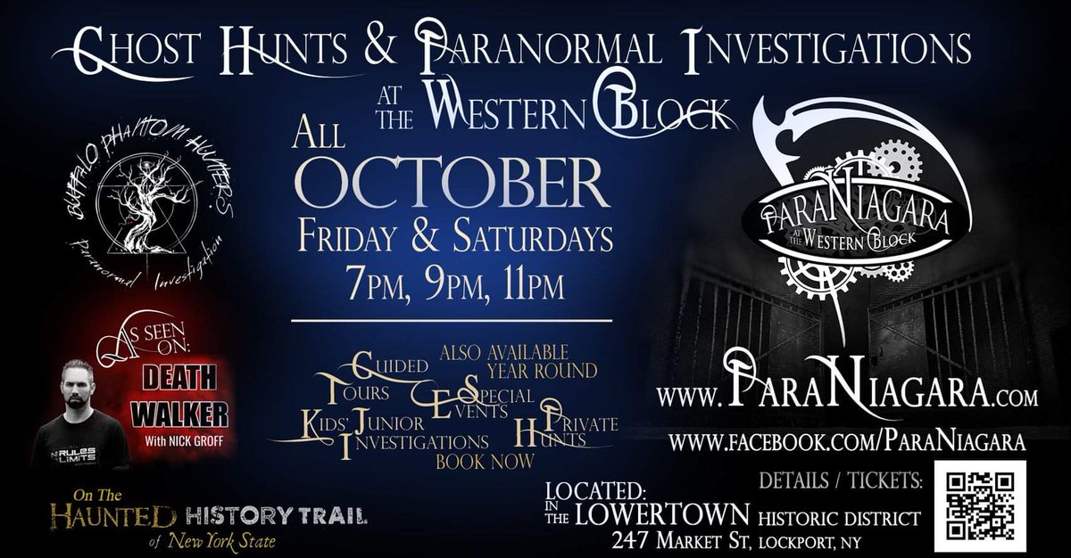 ParaNiagara's tweet photo. #Paranormal fun, all October long... https://t.co/KqsYiQMZ3d | #ParaNiagara at the #WesternBlock Join us and Investigate this 200 year old historic property filled with mystery and mayhem... https://t.co/VxrtX1JTdl