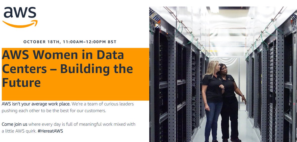 WIE_UAESection's tweet photo. To all fellow female engineers, we are inviting you to a virtual career fair delivered by AWS team to learn more about careers in Data Centers and hear success stories of leading women working at AWS.
For Registration: https://t.co/sV0IAqkQFz https://t.co/AWfwmsx6f8