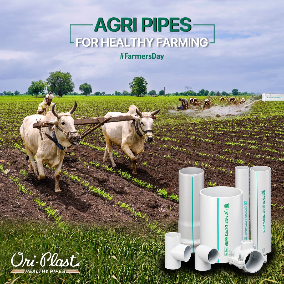 OriplastLimited's tweet photo. We pay our respect to all the #IndianFarmers for their hard work and dedication !
Wishing you all a very Healthy and #HappyFarmersDay !
@DDKisanChannel @BKU_KisanUnion @KisanSamadhan1 
#JaiJawanJaiKisan #IndianFarmer #AgriPipe #AgriculturalPipes #IrrigationPipes #OriPlastLimited https://t.co/QoFqpCQN2Q