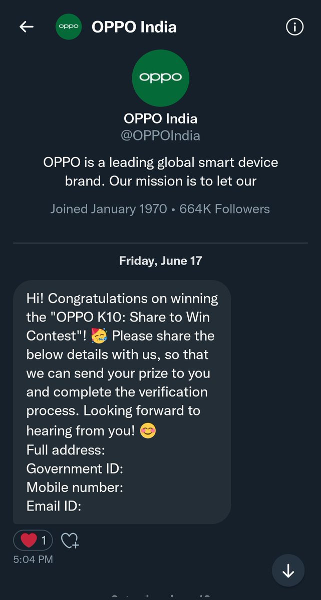 DipanshuGalaxy's tweet photo. Still I'm waiting for my prize ๐๐
#OPPOK10 #OPPOEncoM32 @OPPOIndia
@OPPOCareIN
@damyantsingh
@tasleemarifk https://t.co/zSXzhbPweZ