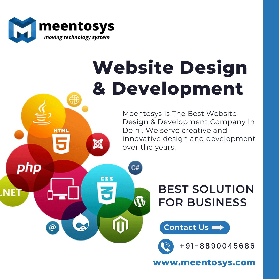 Meentosyspvtltd's tweet image. #Meentosys Is The Best #Website_Design_And_Development_Company In Delhi, With A Renewing Commitment To Quality And The Creation Of True Value. We Have Served Several Businesses Over The Years And Have Significantly Built Great Relationships That Produce Excellent Results.