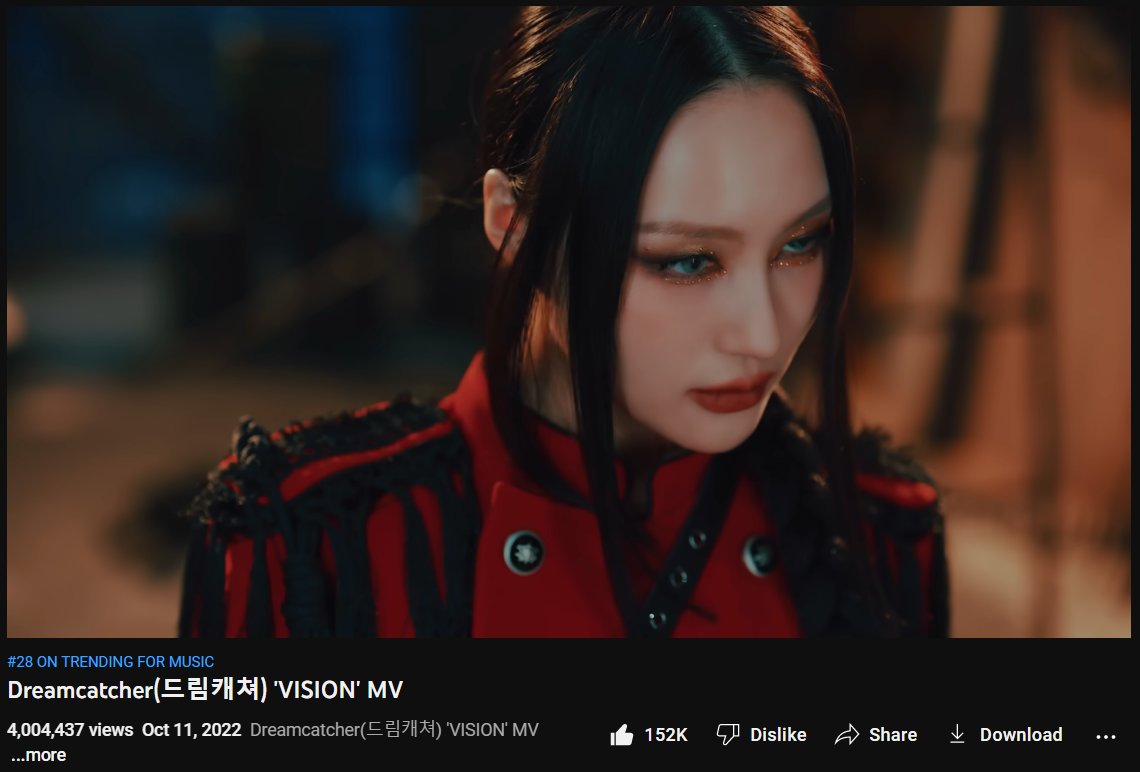 7_DREAMERS's tweet photo. [‼️] Somnias 📢 @hf_dreamcatcher #VISION has just hit 4M views on YouTube 🥳🥳🎉🎉 let’s get to 5M go go go!! ✌️

🔗https://t.co/BRFGWh1eKh

#드림캐쳐 #Dreamcatcher 
#Apocalypse_FollowUs https://t.co/ujRAS2Unh6