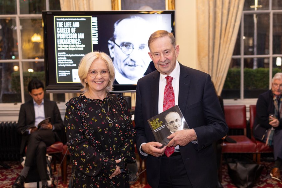 PLinIreland's tweet photo. Last night we launched a historical exhibition on Professor Jan Lukasiewicz, leading Polish philosopher/logician and post-war refugee to Ireland. The exhibition produced by @PLinIreland and hosted by @RIAdawson was officially opened by @eamonocuiv. Thank you to all involved https://t.co/apMss6vj4M