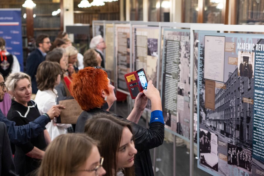 PLinIreland's tweet photo. Last night we launched a historical exhibition on Professor Jan Lukasiewicz, leading Polish philosopher/logician and post-war refugee to Ireland. The exhibition produced by @PLinIreland and hosted by @RIAdawson was officially opened by @eamonocuiv. Thank you to all involved https://t.co/apMss6vj4M