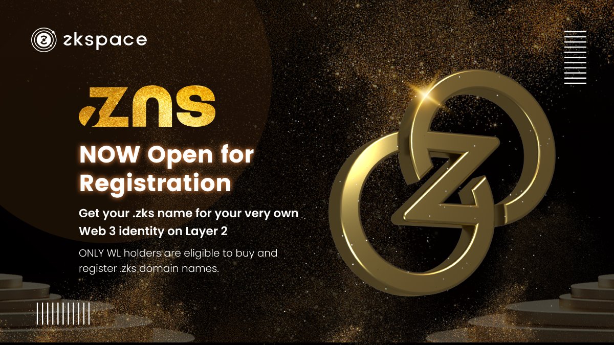 ZKBaseOfficial's tweet photo. 💥ZNS is NOW Open for Registration💥

Link to Registration🔗https://t.co/9TCaMZQ4lv
Guide on how to register🔗https://t.co/4IzRk2Wrru

🚀Get your .zks name for your very own Web 3 identity on Layer 2

‼ONLY WL holders are eligible to buy &amp; register .zks names

#Ethereum #ZKSpace https://t.co/KAhHoqFrnP