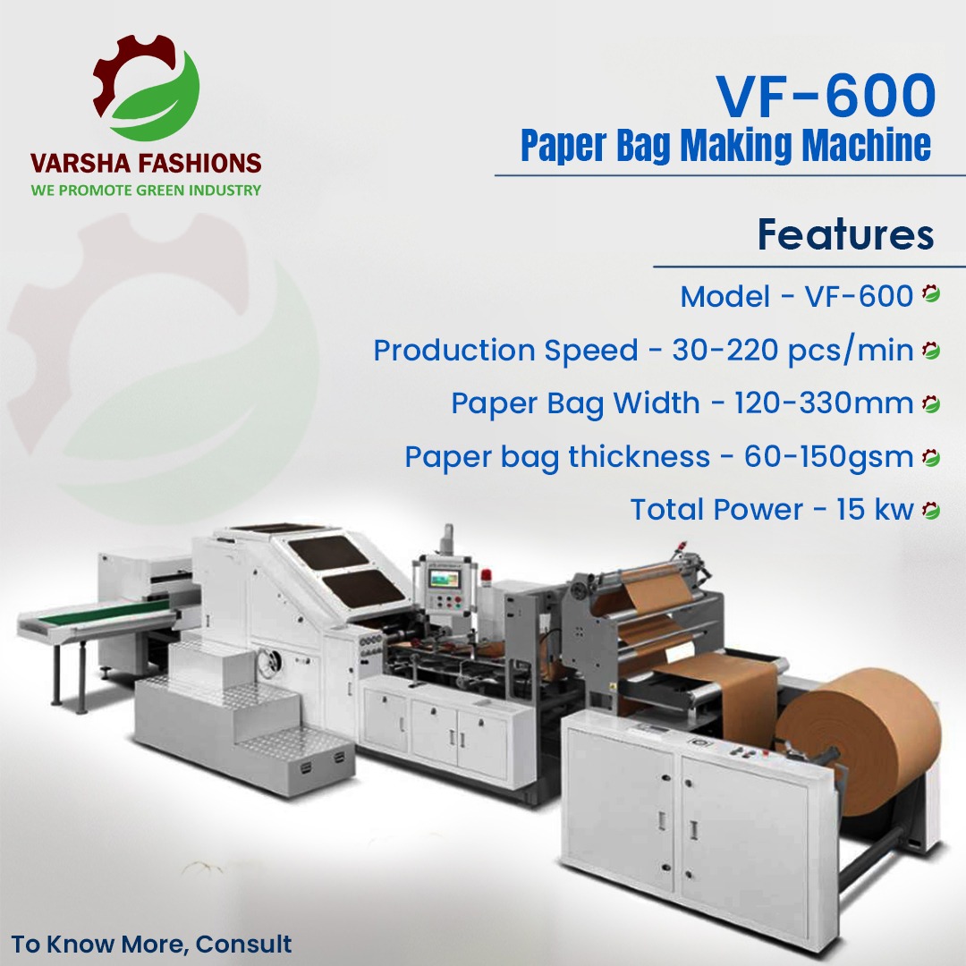 FashionsVarsha's tweet image. With the right paper bag making machines you can boost your paper bag manufacturing business. Reach out to us for consultation, so that you can invest in the best-suited machines and boost your business. 

#VarshaFashions #PaperBagMakingMachine #IndustrialMachinery #machinery