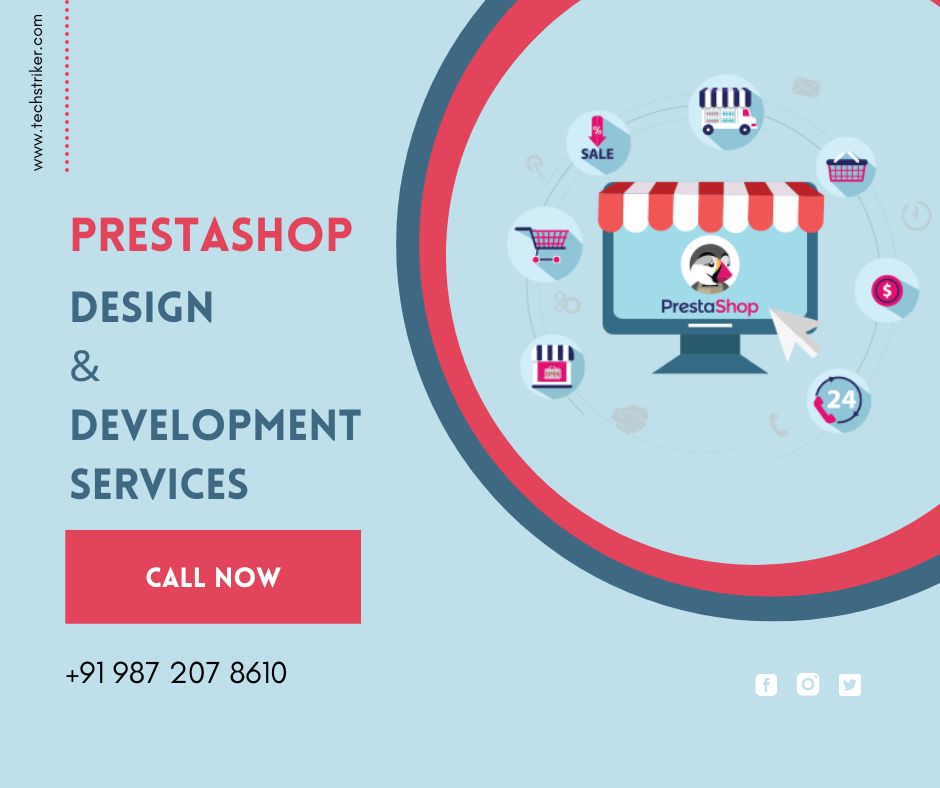 tech_striker's tweet image. PRESTASHOP DESIGN & DEVELOPMENT SERVICES
Prestashop has become the powerful, professional and dynamic e-commerce solution for the business.
 ☎️: +91 172 466 7862
 ✉️: sales@techstriker.com
 🌐: bit.ly/3EzMONa
#PrestaShop #PrestaShopdevelopmentservices #customthemes