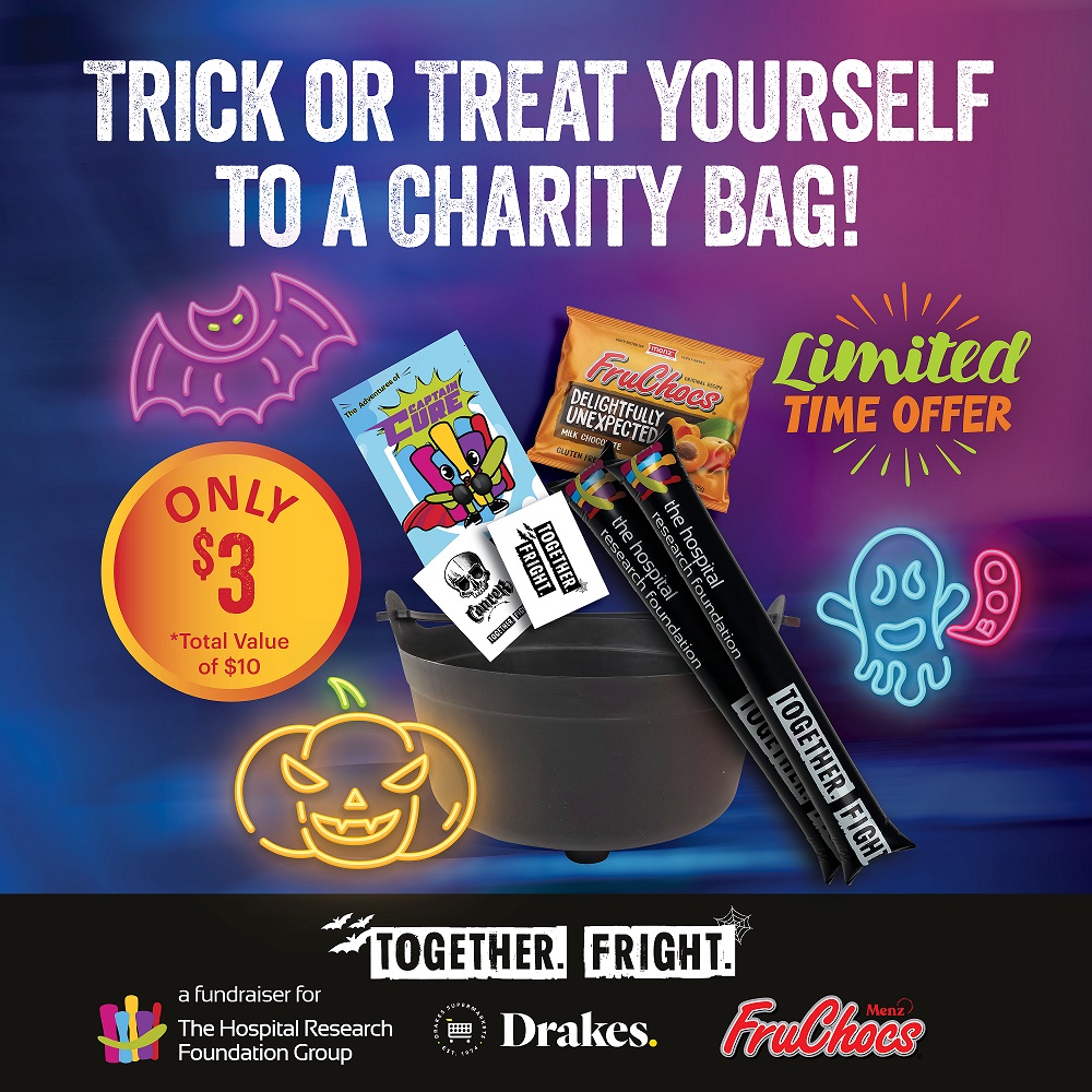 🎃 This October, grab your Charity Halloween bucket from any Drakes Supermarket and trick or treat yourself to some spooky sweets 👻 There's still time to register your Together Fright event: bit.ly/3E0oR1g #TogetherFright #Halloween #TreatOrTreat #CharityBag