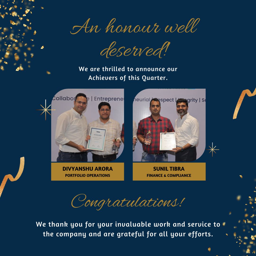 Nucleus Office Parks is about building an environment of trust and collaboration where people thrive. We are grateful to have you on board as we grow. Keep up the great work! 

Congratulations Divyanshu Arora and Sunil Kumar Tibra