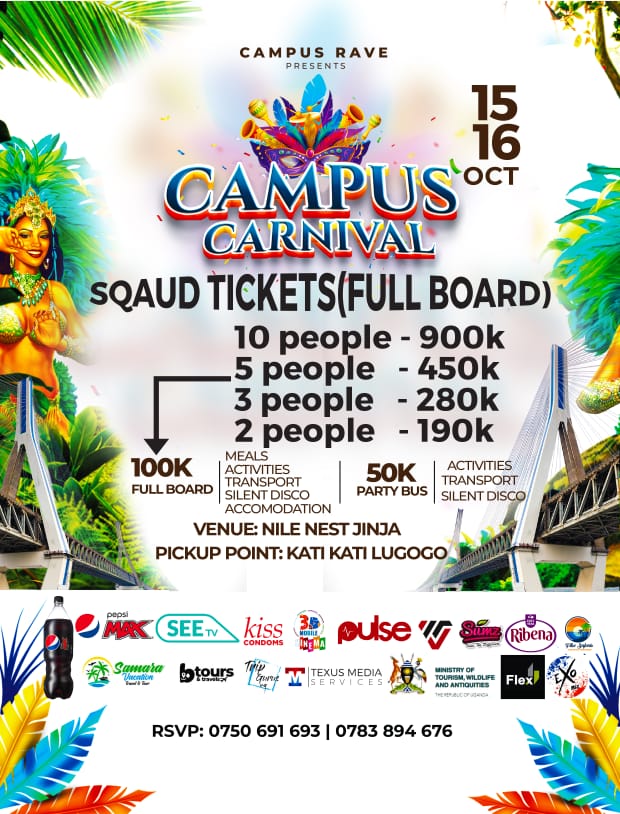 Dont live you Friend Behind. The Discounted Squad Tickets are Here #CampusCarnival