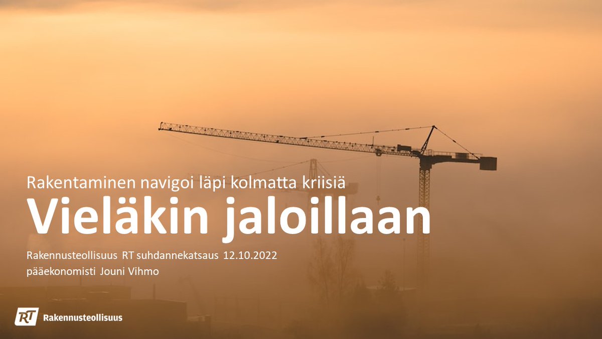 Julkistimme juuri syksyn suhdannekatsauksen. Sankassa sumussa mennään, mutta suunta on selvillä: alaspäin👇
Kaikki aineistot löytyvät nyt <a href="/RTryfi/">Rakennusteollisuus RT</a> nettisivuilta, käyhän katsomassa! rakennusteollisuus.fi/suhdanteet
#RTsuhdanne #talous #suhdanteet #rakentaminen
