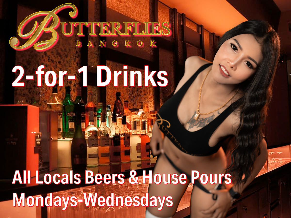 Butterflies Bangkok on Twitter "We'll put a drink in each hand, but