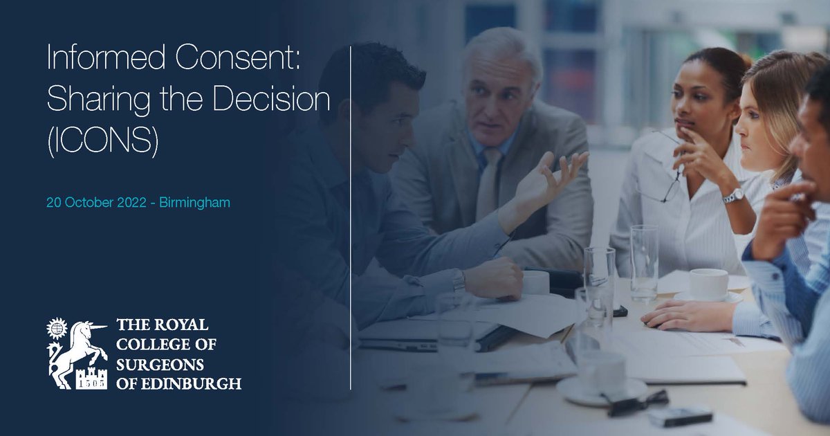 Our ICONS workshop content has been informed by internationally recognised experts in shared decision making. Contribute to the development of resources for future training in the important area of informed consent by taking part. Learn more: ow.ly/g3h250ICHe2